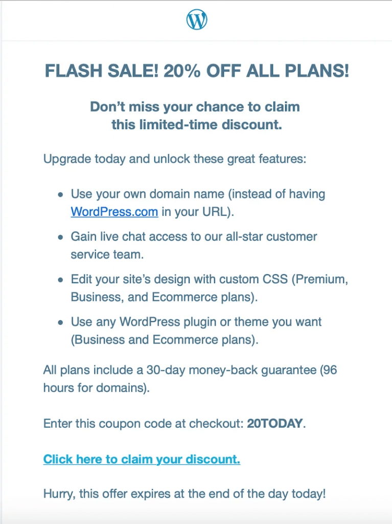 Email quảng cáo bán hàng flash